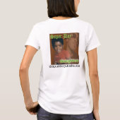 極度の日の女性Tシャツの白 Tシャツ (裏面)