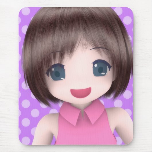 極度の日本製アニメのマウスパッド マウスパッド (正面)