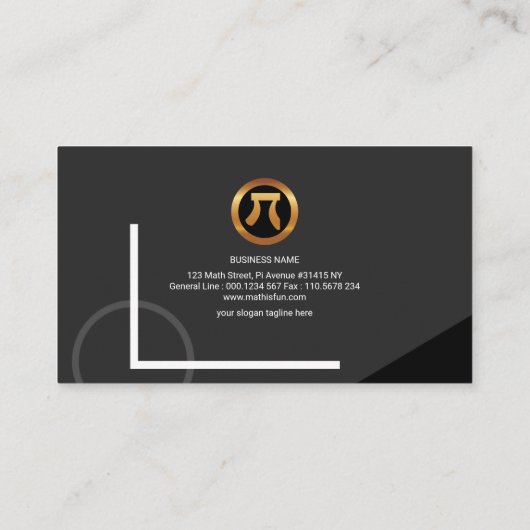 極度の明らかで赤い三角形の数学アイコン数学者 名刺 (裏面)