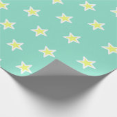 極度の星の海の泡の緑 ラッピングペーパー (角)