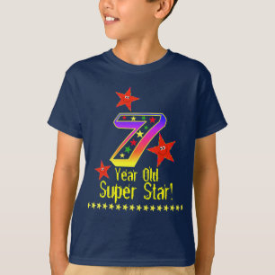 極度の星の男の子のための第7誕生日のワイシャツ Tシャツ