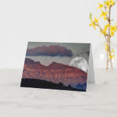 極度の月のメッセージカード カード (黄色い花)