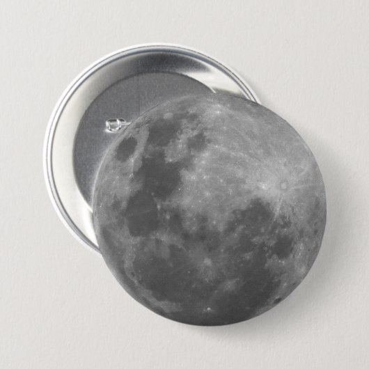 極度の月の満月の月の写真のステッカー 缶バッジ (正面&裏面)