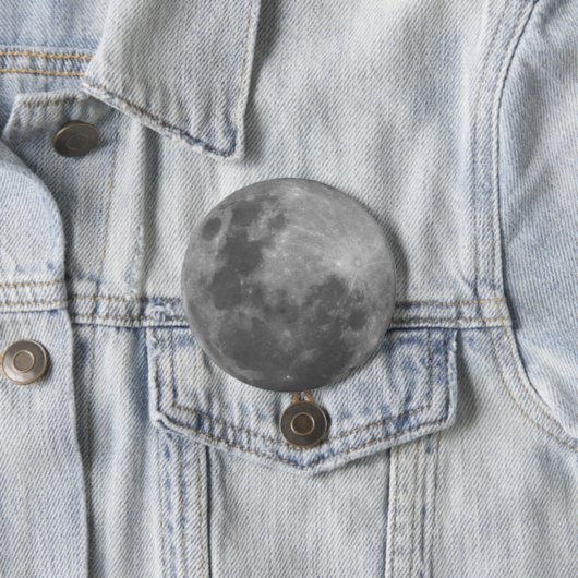 極度の月の満月の月の写真のステッカー 缶バッジ (インサイチュ)