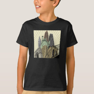 極度の様式化された都市景観NYC Tシャツ