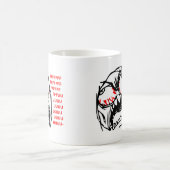 極度の激怒の顔のミームのrofl コーヒーマグカップ (中央)