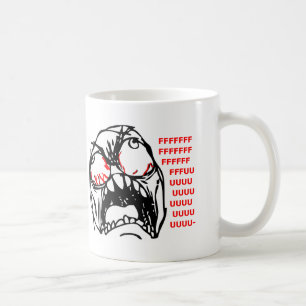 極度の激怒の顔のミームのrofl コーヒーマグカップ