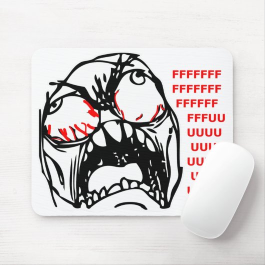極度の激怒の顔のミームのrofl マウスパッド (マウス)