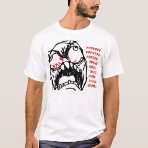 極度の激怒の顔のミームのrofl tシャツ