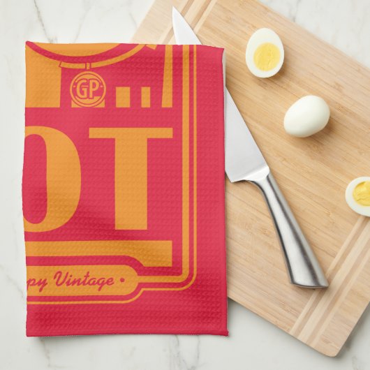 極度の熱い キッチンタオル (四つ折り)