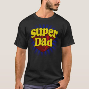 極度の赤くか黄色パパ、スーパーヒーローまたは青 Tシャツ