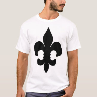 極度の黒い（紋章の）フラ・ダ・リ Tシャツ