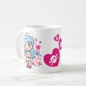極度のkawaiiiのナース コーヒーマグカップ (正面左)