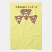 極度のPooper Emoji キッチンタオル (縦)