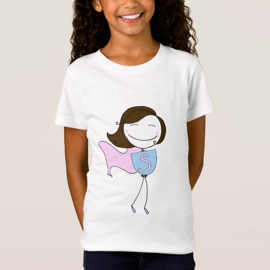 極度、女の子のティー(茶色の毛) Tシャツ (正面)