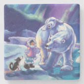 極性パール ストーンコースター (正面)