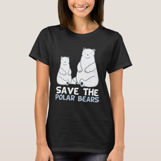 極救は気候保護動物Poを負う Tシャツ (正面)