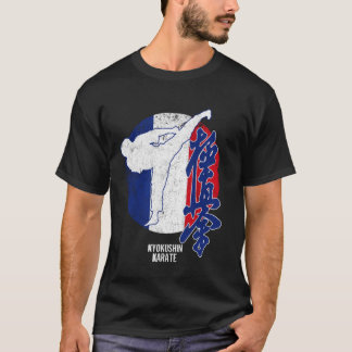 極新フランス空手フランスの国旗Kyokushinkai D Tシャツ