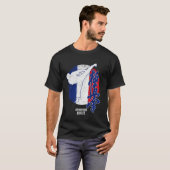 極新フランス空手フランスの国旗Kyokushinkai D Tシャツ (正面フル)