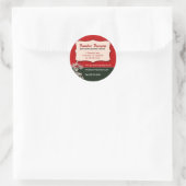 極東の花の宣伝ステッカー ラウンドシール (バッグ)