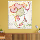 極東アジアの地図（1932年） キャンバスプリント (インサイチュ (リビング))