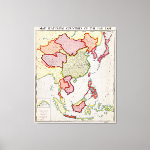 極東アジア地図（1932年） キャンバスプリント