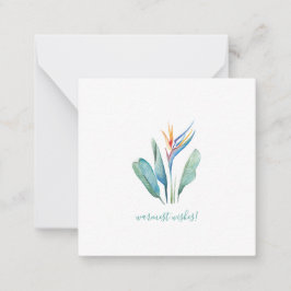 極楽の暖かい願い鳥ミニクリスマス ノートカード