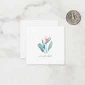 極楽の暖かい願い鳥ミニクリスマス ノートカード (正面/裏面インサイチュ)