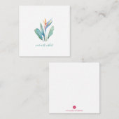 極楽の暖かい願い鳥ミニクリスマス ノートカード (正面/裏面)