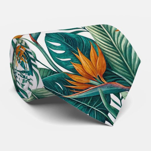 極楽の熱帯性園鳥 ネクタイ (ロール)
