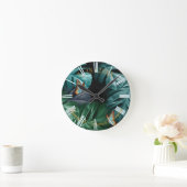 極楽の蝶トロピカル・スプラッシュインブルース ラウンド壁時計 (ホーム)