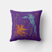 極楽の青い鳥と鳥 クッション (裏面)