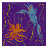 極楽の青い鳥と鳥 ポスター (正面)