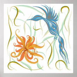 極楽の青い鳥と鳥 ポスター