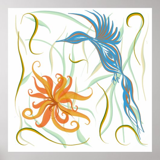 極楽の青い鳥と鳥 ポスター (正面)