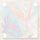 極楽の鮮やかな鳥 ガラスコースター (裏面)