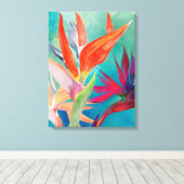 極楽の鮮やかな鳥 キャンバスプリント (インサイチュ (ウッドフロア))
