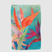 極楽の鮮やかな鳥 ゴルフタオル (正面)