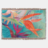 極楽の鮮やかな鳥 スローブランケット (正面)