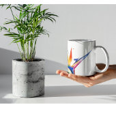 極楽の鳥と水色のハミングバード コーヒーマグカップ