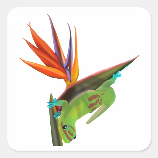 極楽の鳥の日 スクエアシール (正面)