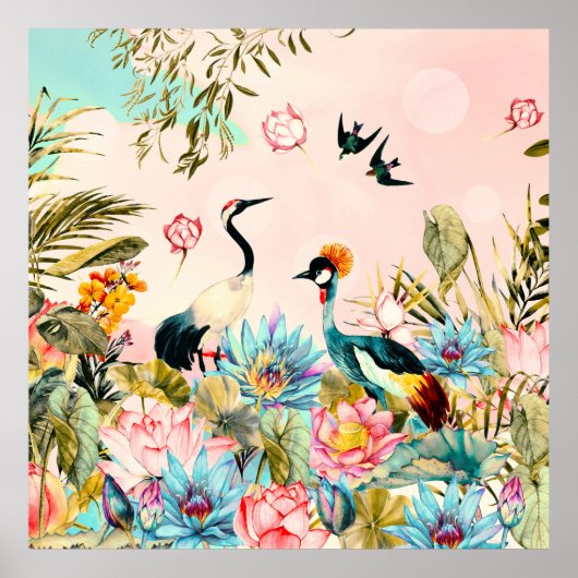 極楽の鳥の風景 ポスター (正面)