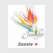 極楽名水色の鳥 シール (シート)