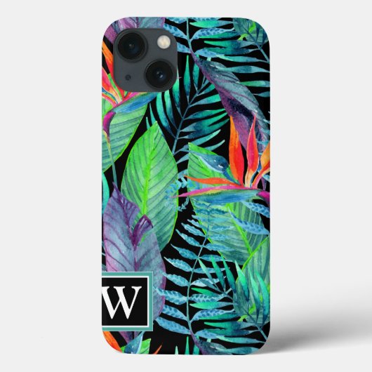 極楽水色の鳥 |イニシャルの追加 Case-Mate iPhoneケース (裏面)