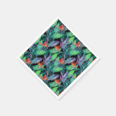 極楽水色の鳥 スタンダードカクテルナプキン (角)