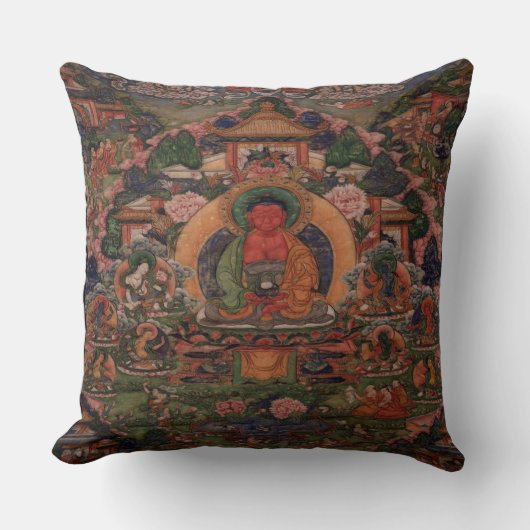 極楽浄土の阿弥陀仏 クッション (正面)