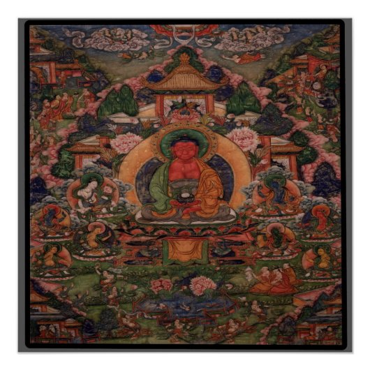 極楽浄土の阿弥陀仏 ポスター (正面)