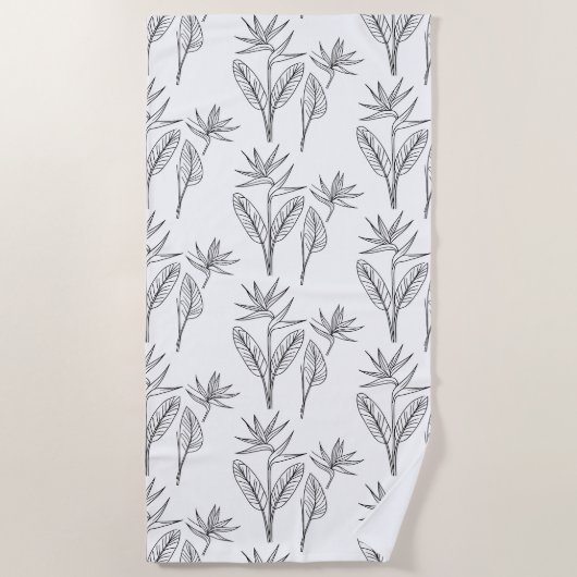 極楽熱帯鳥 ビーチタオル (正面)