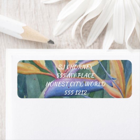 極楽美の鳥 ラベル (インサイチュ)