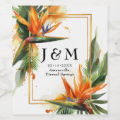 極楽至福の鳥 ワインラベル (シングルラベル)